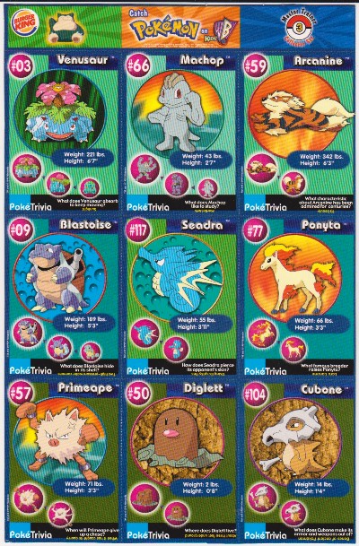 1999 Pokemon Master Trainer Collector Set 9 Card Uncut Sheet #3 w/ Blastoise + More