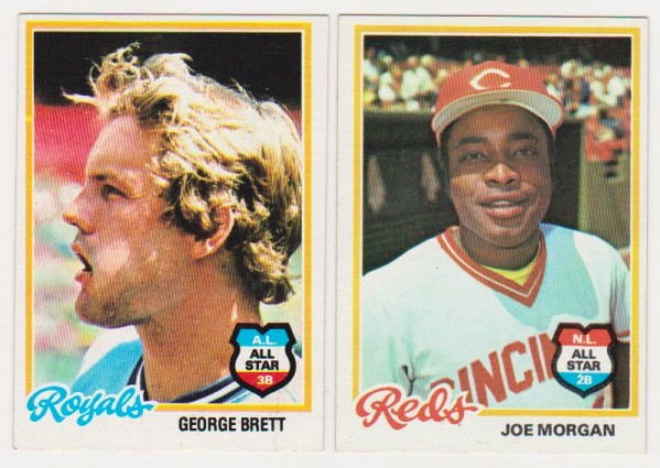 1978 Topps George Brett #100 + Joe Morgan #300 Card Pair