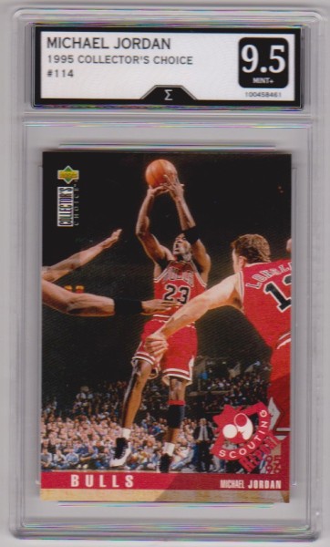 Graded Sigma Mint+ 9.5 - Michael Jordan 1995-96 Collector's Choice German #114 Card