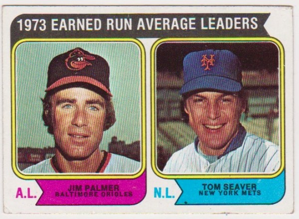 1974 Topps Jim Palmer/Tom Seaver #206 Card - HOF'ers