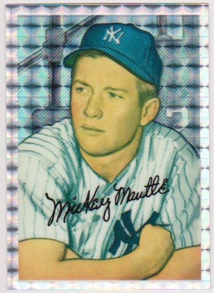 Atomic Refractor - MICKEY MANTLE 1952 Bowman #20 Commemorative Insert Card
