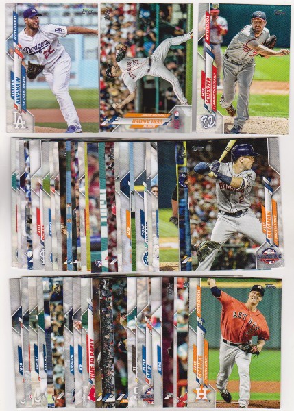 100 Different 2020 Topps Update Baseball Cards w/ Clayton Kershaw+ More