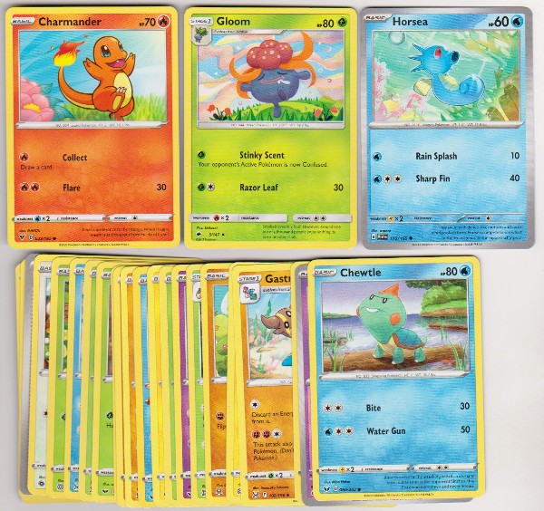 25 Different Pokemon Trading Cards w/ Charmander + More