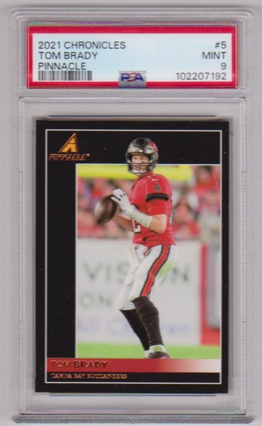 Graded PSA Mint 9 - Tom Brady 2021 Panini Chronicles Pinnacle #5 Card