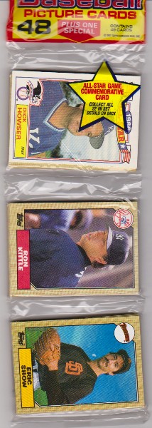 1987 Topps Baseball 49 Card Rack Pack w/ Dick Howser On Front