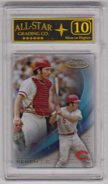 Graded 10 - Johnny Bench 2016 Topps Gold Label #5 Card