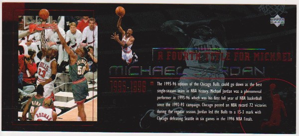 1999 Upper Deck Michael Jordan Career Set Jumbo #CC4 Card