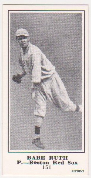 1916 M101-5 Babe Ruth Sporting News Rookie Reprint Baseball Card