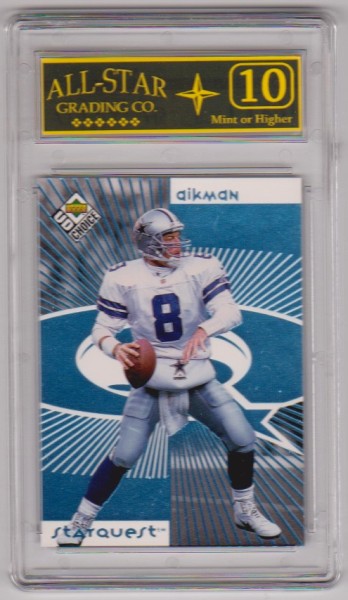 Graded 10 - Troy Aikman 1998 Collector's Choice Starquest #8 Card