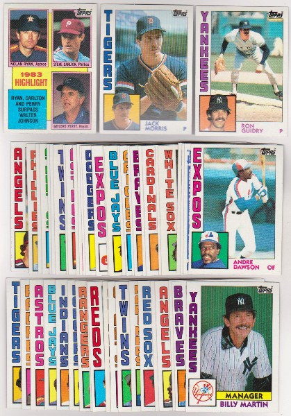 50 Different 1984 Topps Baseball Cards w/ Nolan Ryan/Steve Carlton/Gaylord Perry + More
