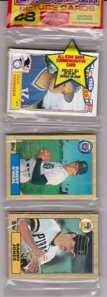 1987 Topps Baseball 49 Card Rack Pack w/ Dick Howser On Front