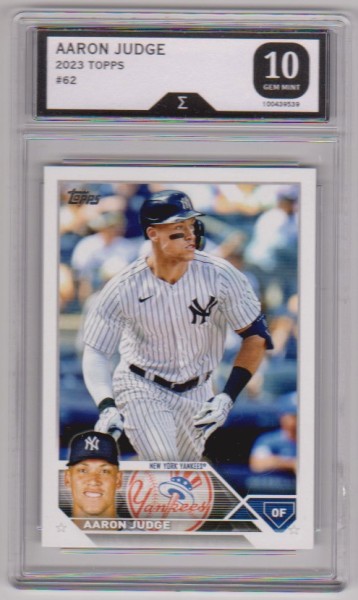 Graded Sigma Gem Mint 10 - Aaron Judge 2023 Topps #62 Card