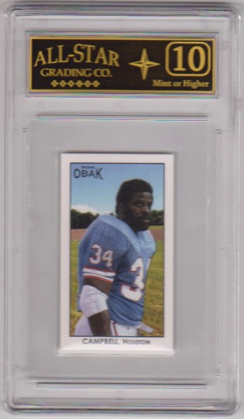 Graded 10 - Earl Campbell 2011 Tri-Star Obak T212 Mini #3 Card