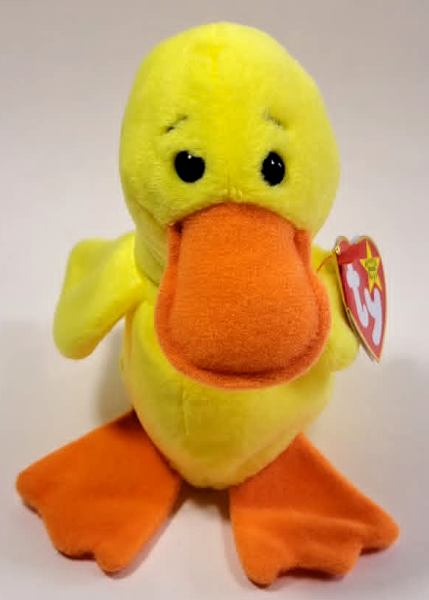 1993 Ty Beanie Baby QUACKERS THE DUCK - With Original Tags