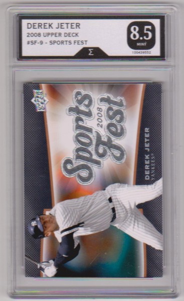 Graded Sigma Mint 8.5 - Derek Jeter 2008 Upper Deck Sports Fest #SF-9 Card