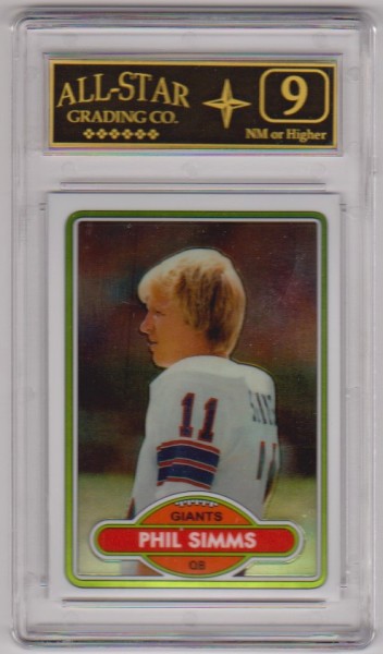 Graded 9 - Phil Simms 2012 Topps Chrome '80 Topps Rookie Reprint Card