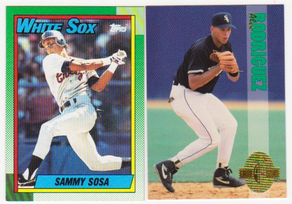 Rookies - Alex Rodriguez 1993 Classic Four Sport + Sammy Sosa 1990 Topps Rookie Pair