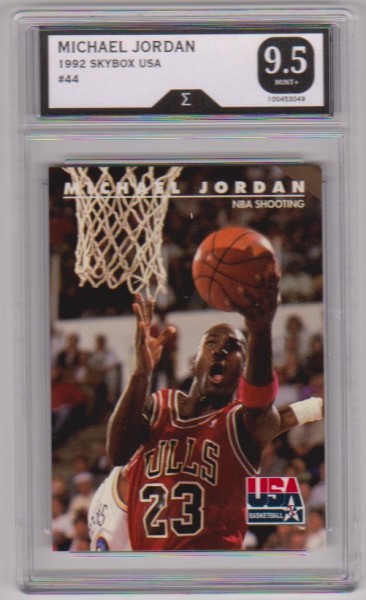 Graded Sigma Mint+ 9.5 - Michael Jordan 1992 Skybox USA #44 Card
