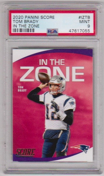 Graded PSA Mint 9 - Tom Brady 2020 Score In The Zone #IZ-TB Insert Card