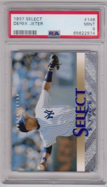 Graded PSA Mint 9 - Derek Jeter 1997 Select Stars #SS148 Card