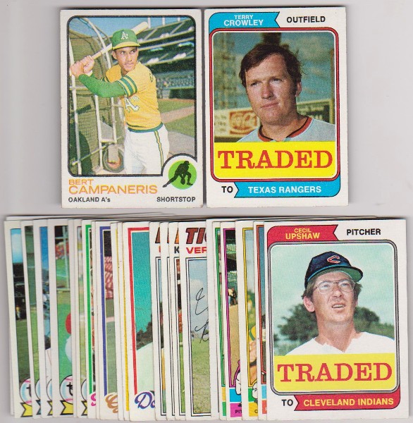 25 Different 1970's Topps Baseball Cards (1973-1979) w/ Bert Campaneris + More
