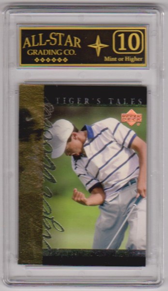 Graded 10 - Tiger Woods 2001 Upper Deck Tiger's Tales #TT6 Insert Card