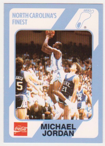 Michael Jordan 1989 North Carolina #18 College Card