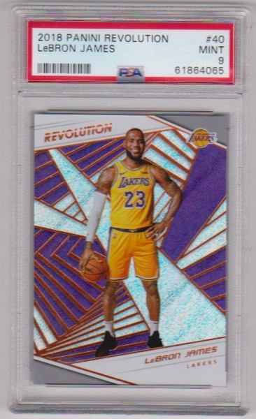 Graded PSA Mint 9 - Lebron James 2018-19 Panini Revolution #40 Card