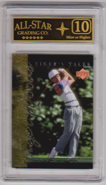 Graded 10 - Tiger Woods 2001 Upper Deck Tiger's Tales #TT5 Insert Card