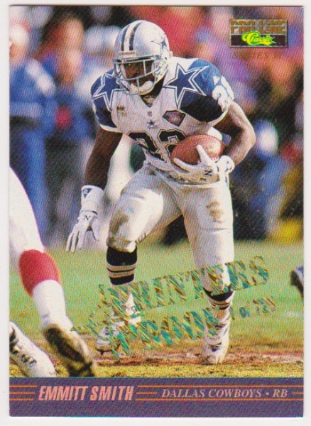 1 Of Only 725 Produced - Emmitt Smith 1995 Pro Line Series II Printers Proof #II-34 Insert Card