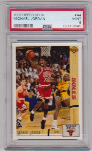 Graded PSA Mint 9 - Michael Jordan 1991-92 Upper Deck #44 Card