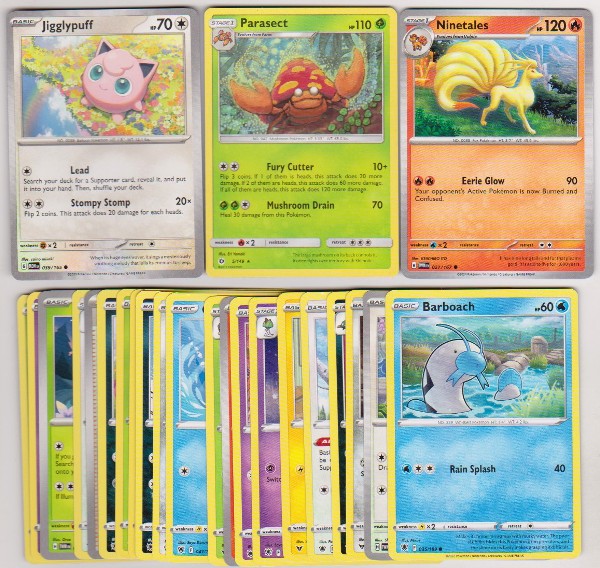 25 Different Pokemon Trading Cards w/ Jigglypuff + More