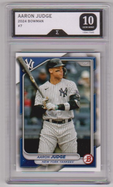 Graded Sigma Gem Mint 10 - Aaron Judge 2024 Bowman #7 Card