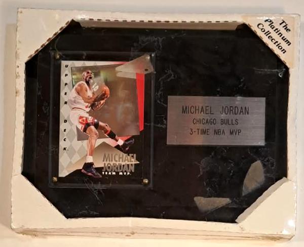 Sealed - Michael Jordan 1993-94 Upper Deck Team MVP Hologram On Plaque - 3-Time NBA MVP