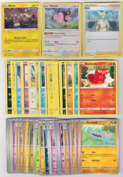 50 Different Pokemon Trading Cards w/ 3 HOLOS + More
