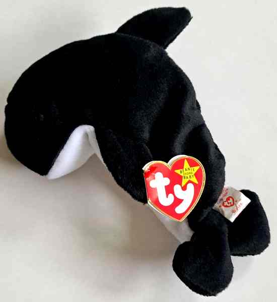 1996 Ty Beanie Baby Waves The Whale - With Original Tags