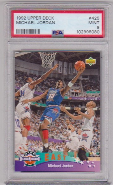 Graded PSA Mint 9 - Michael Jordan 1992-93 Upper Deck #425 Card