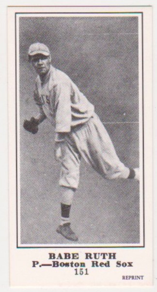 1916 M101-5 Babe Ruth Sporting News Rookie Reprint Baseball Card