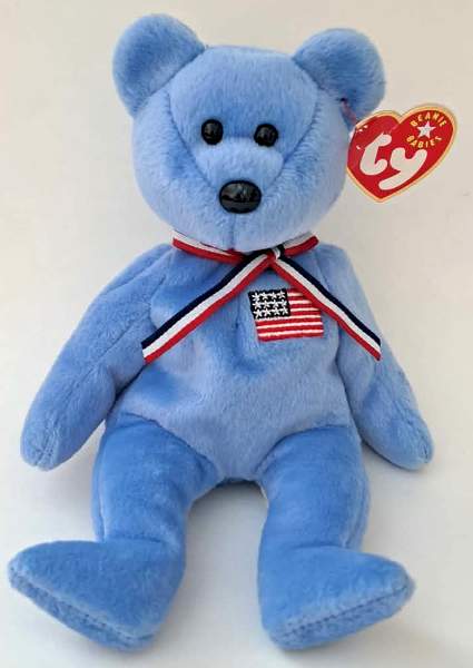 2001 Ty Beanie Baby AMERICA THE BEAR - With Original Tags