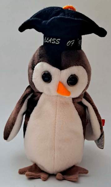 1998 Ty Beanie Baby Wise The Owl - With Original Tags