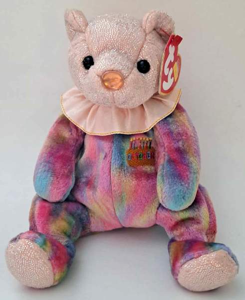 2001 Ty Beanie Baby OCTOBER THE BIRTHDAY BEAR - New With Tags