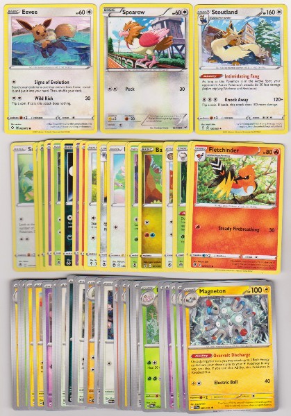50 Different Pokemon Trading Cards w/ Eevee + More