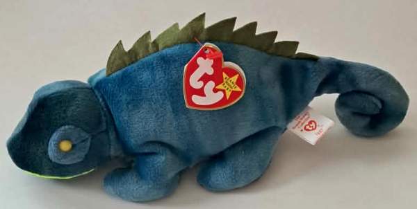 1997 Ty Beanie Baby Iggy The Iguana - New With Tags