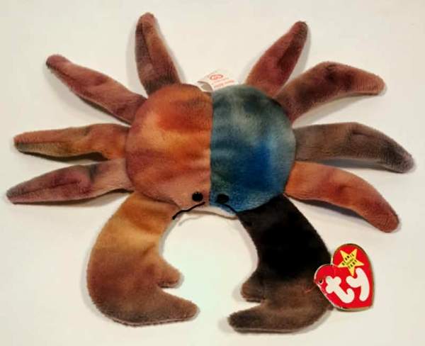 1996 Ty Beanie Baby Claude The Crab - With Original Tags