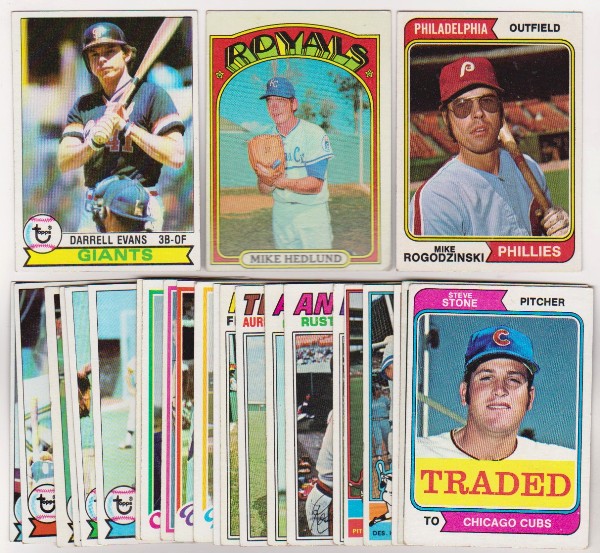 25 Different 1970's Topps Baseball Cards (1972-1979) w/ Darrell Evans + More