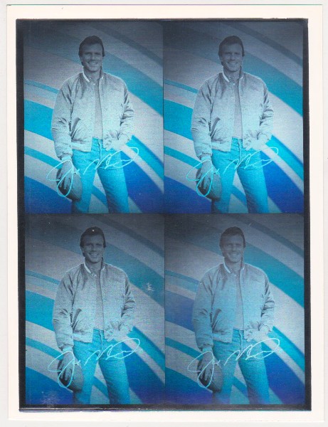 1991 Arena Holograms Joe Montana #1 Four Card Uncut Sheet