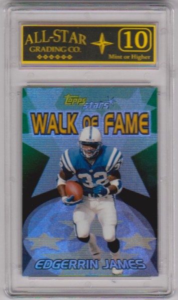 Graded 10 - Edgerrin James 2000 Topps Stars Walk Of Fame #W10 Insert Card