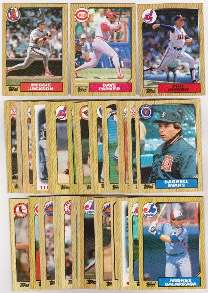 150 Different 1987 Topps Baseball Cards w/ Reggie Jackson + More