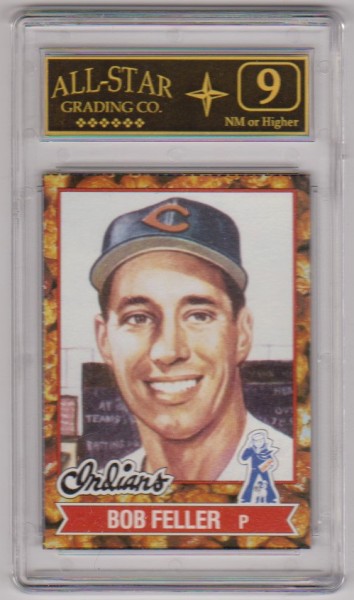Graded 9 - Bob Feller 1982 Topps Cracker Jack #2 Card
