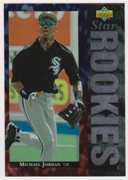 1995 Upper Deck UDA Michael Jordan Star Rookies #19 3.5x5 Jumbo Card